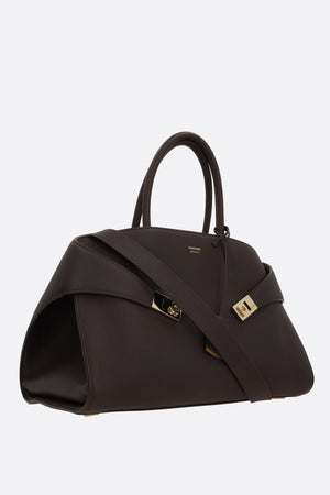 Hug Medium Grainy Leather Handbag-FERRAGAMO-JOHN JULIA