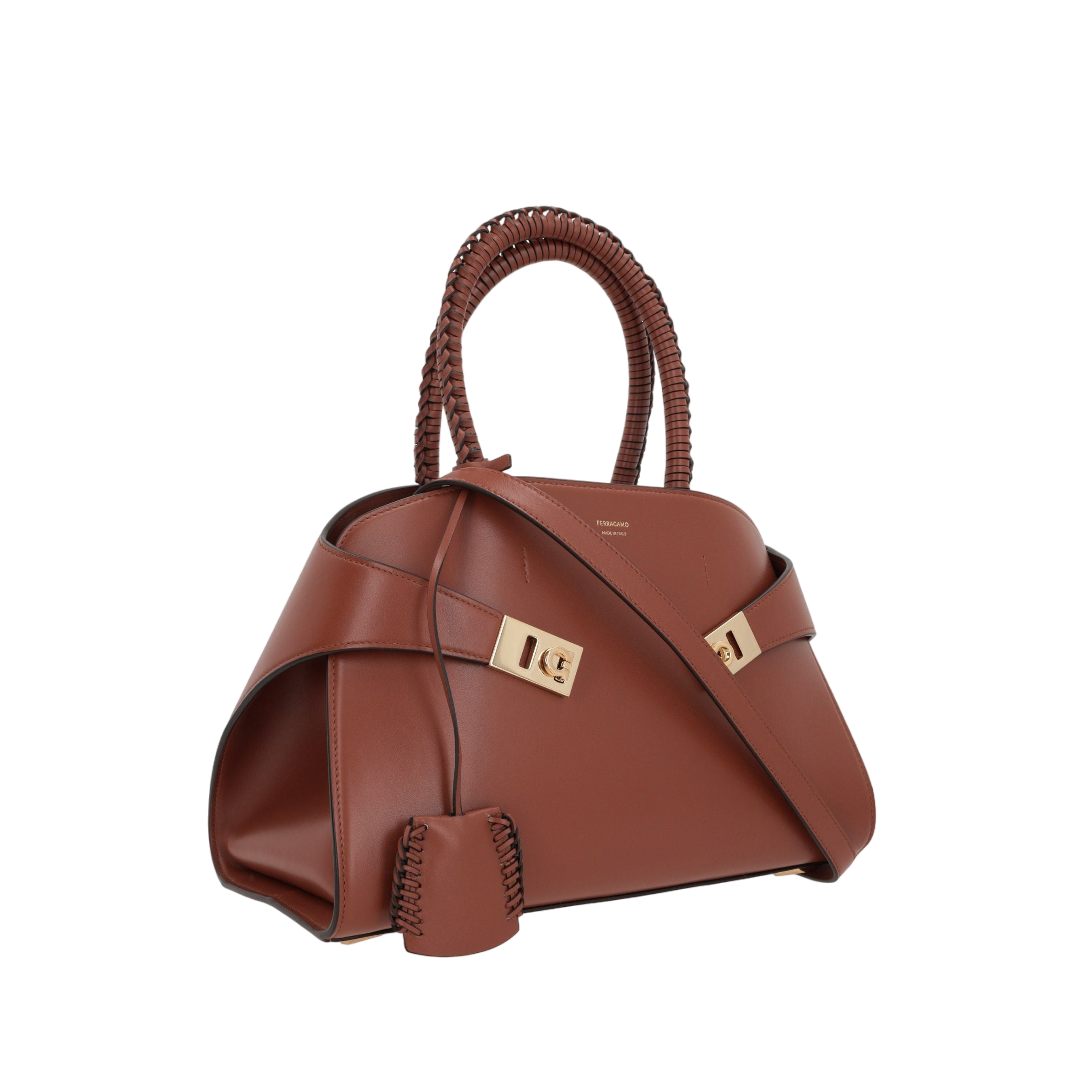 Hug Small Smooth Leather Handbag-FERRAGAMO-JOHN JULIA