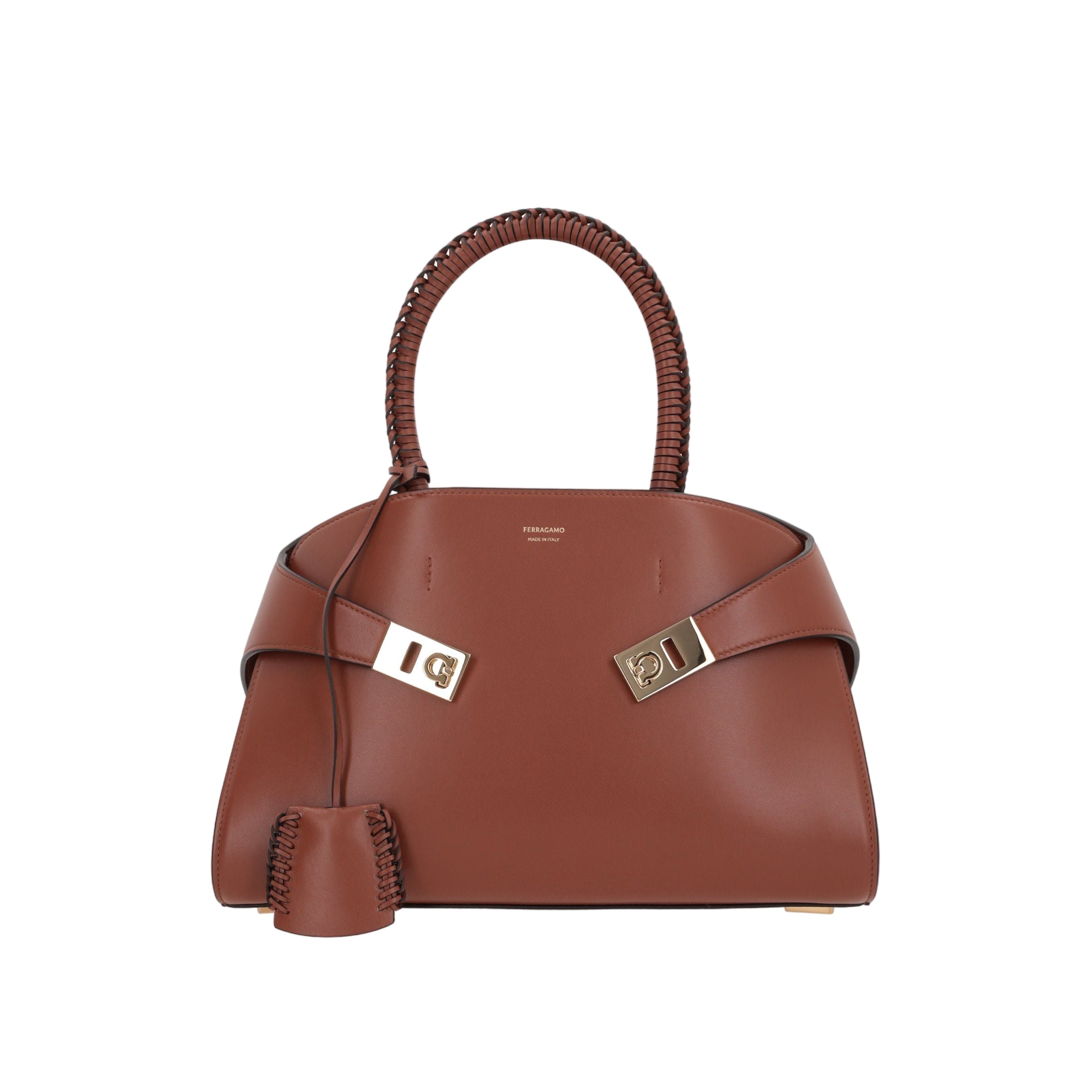 Hug Small Smooth Leather Handbag-FERRAGAMO-JOHN JULIA