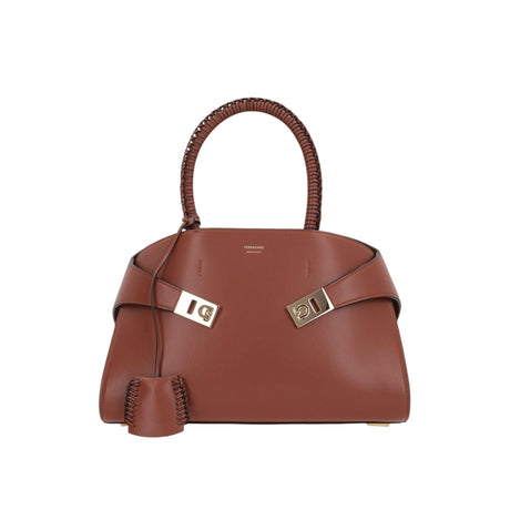 Hug Small Smooth Leather Handbag-FERRAGAMO-JOHN JULIA