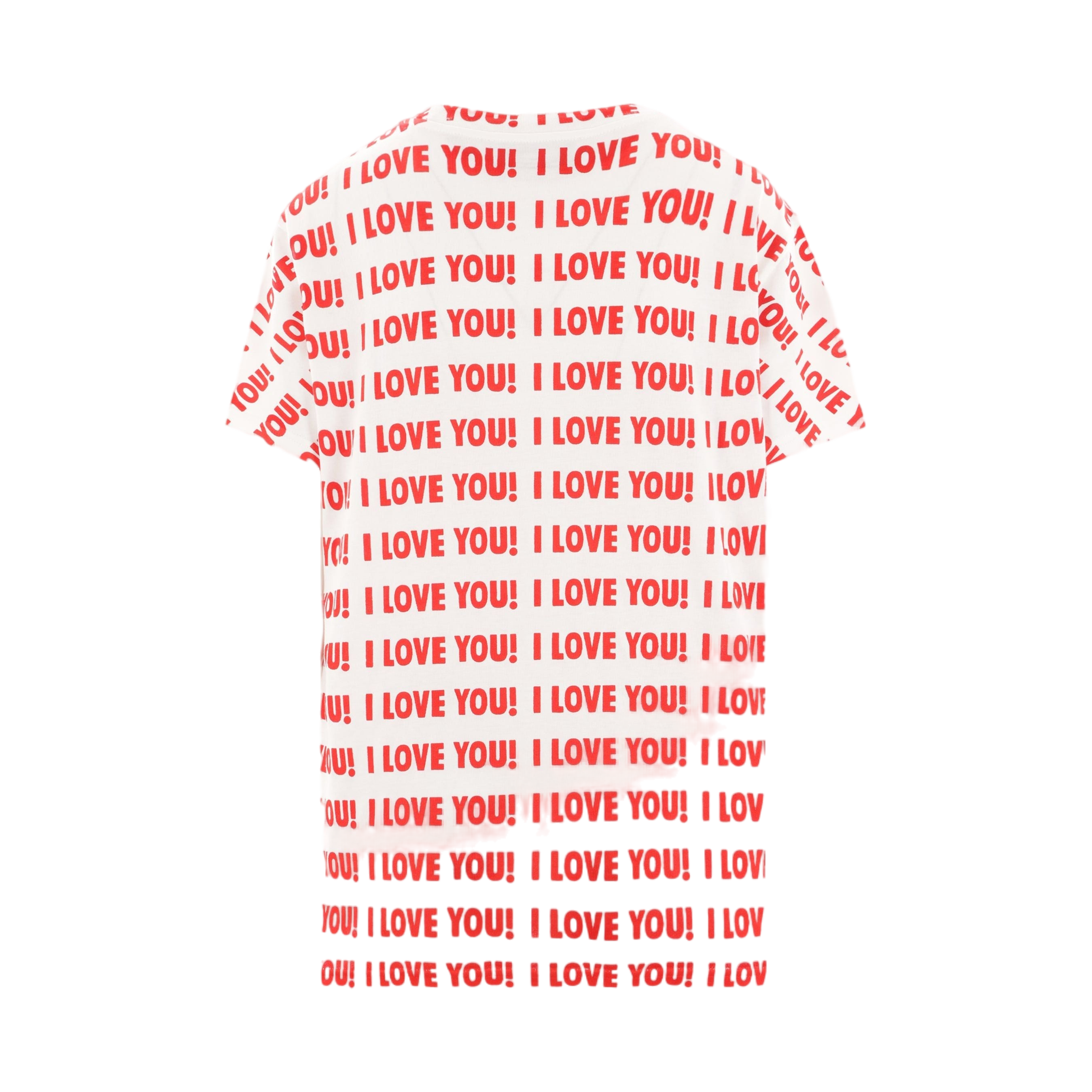 I Love You! Print Cotton T-shirt-BLUMARINE-JOHN JULIA