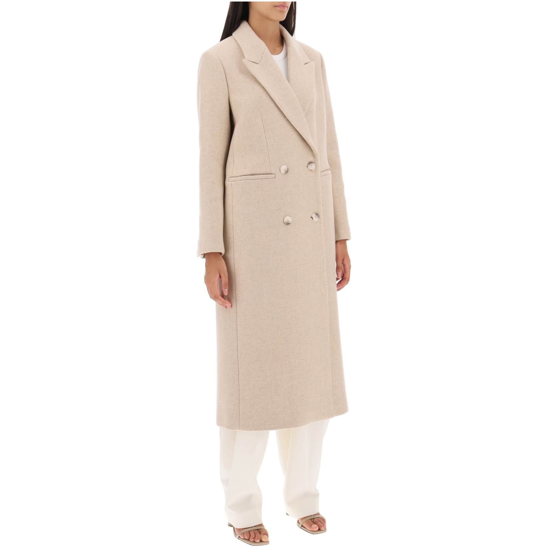 Cayenne Double Breasted Wool Coat