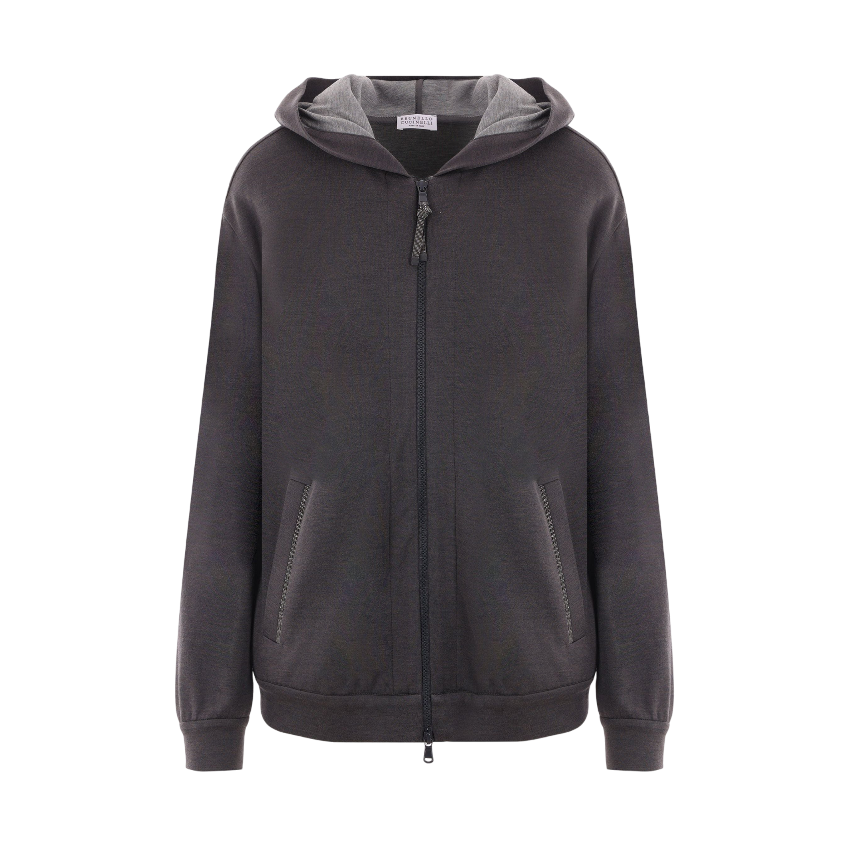 Interlock Full-zip Hoodie-BRUNELLO CUCINELLI-JOHN JULIA