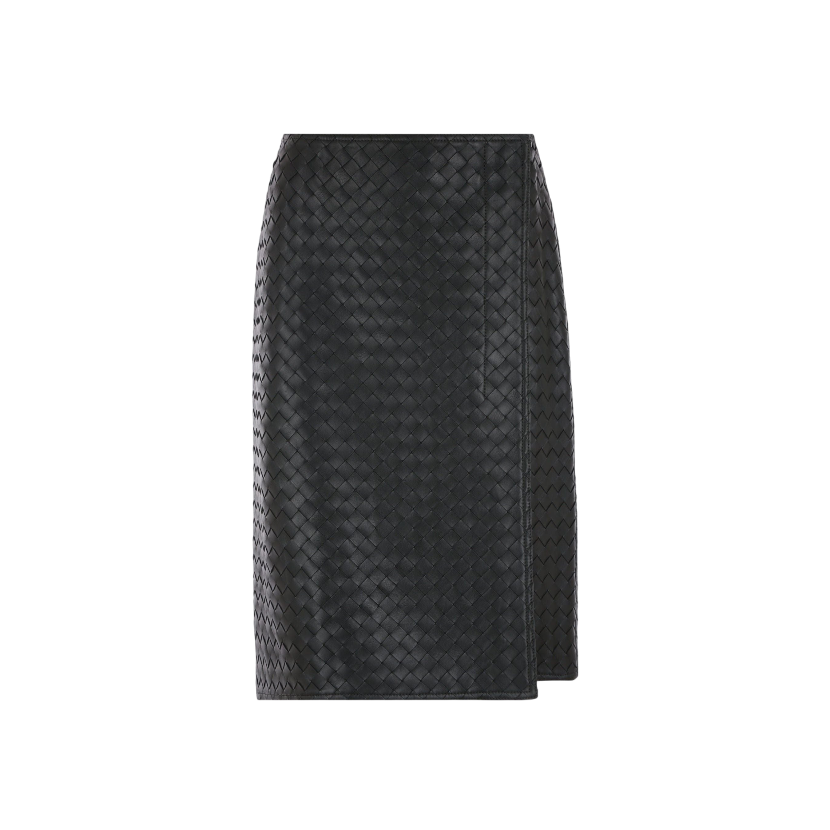 Intrecciato Nappa Pencil Skirt-BOTTEGA VENETA-JOHN JULIA