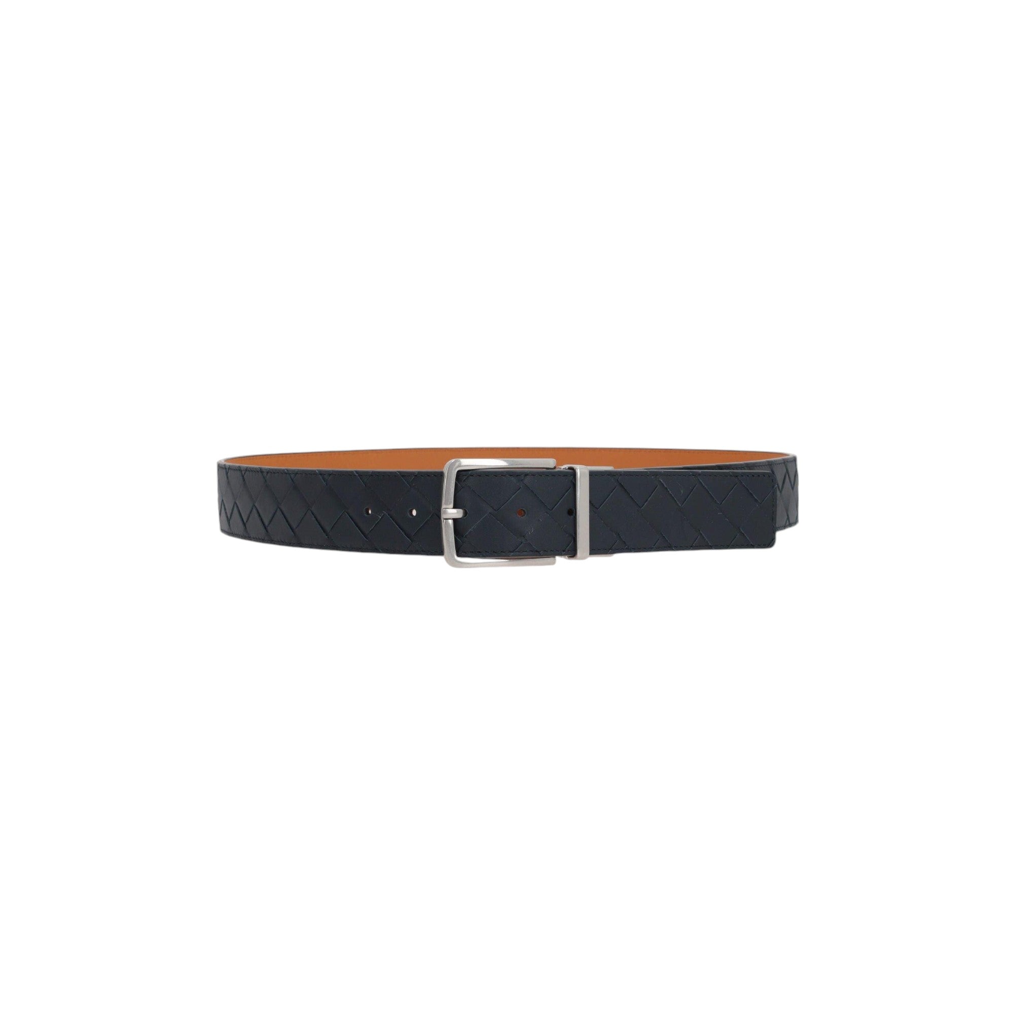 Intrecciato Smooth Leather Reversible Belt-BOTTEGA VENETA-JOHN JULIA