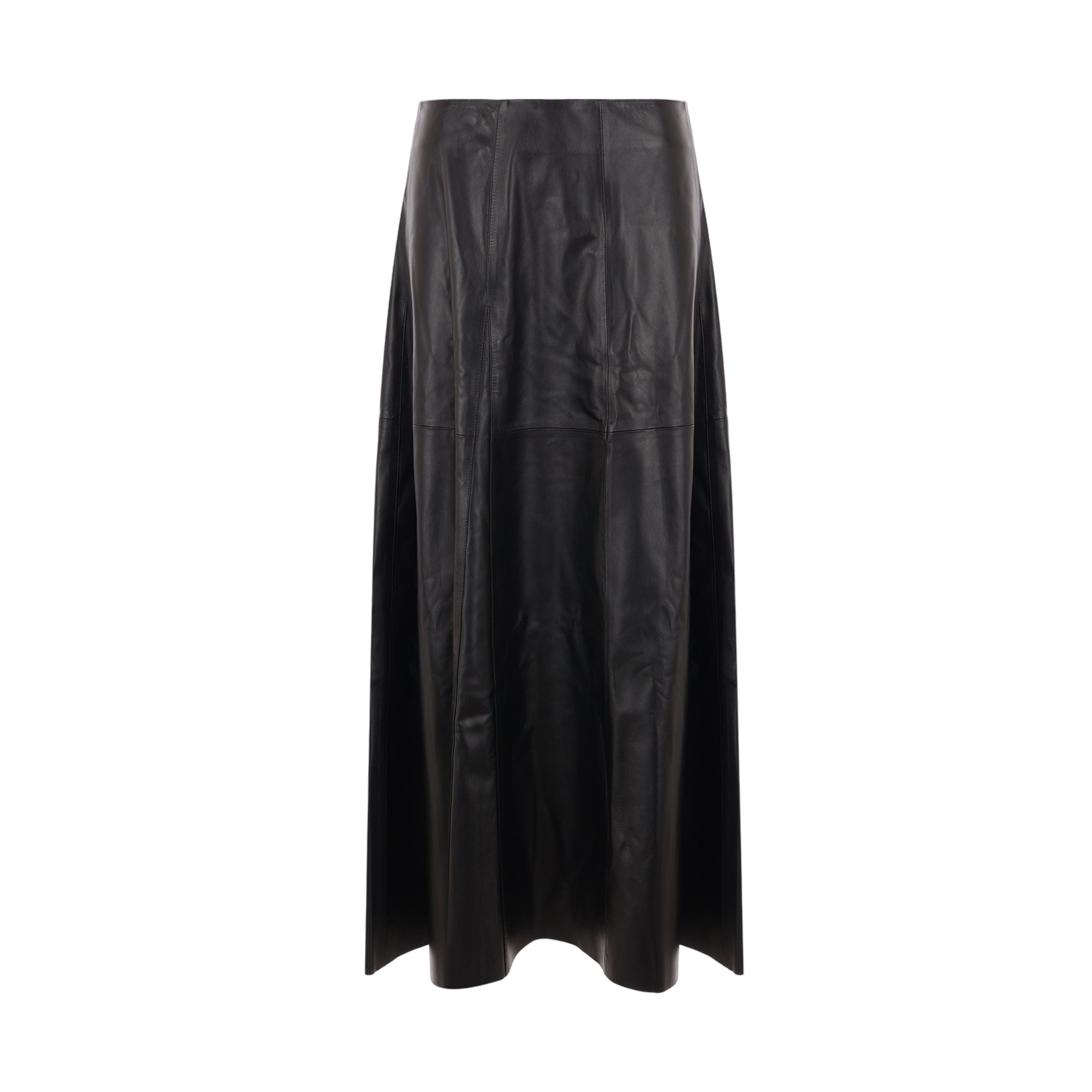 Irina Leather Midi Skirt-ARMA-JOHN JULIA