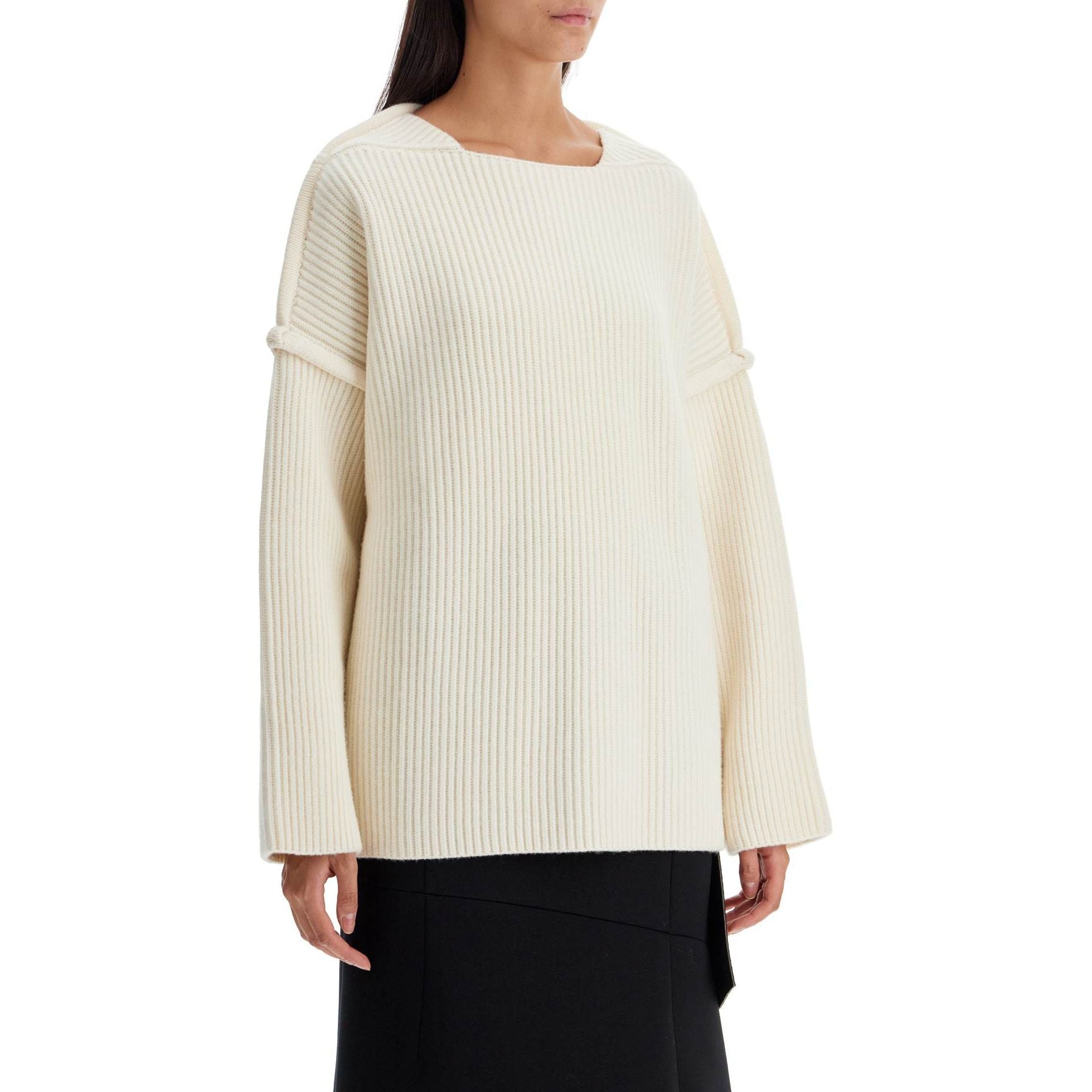 Oversized Ribbed Knit Pul