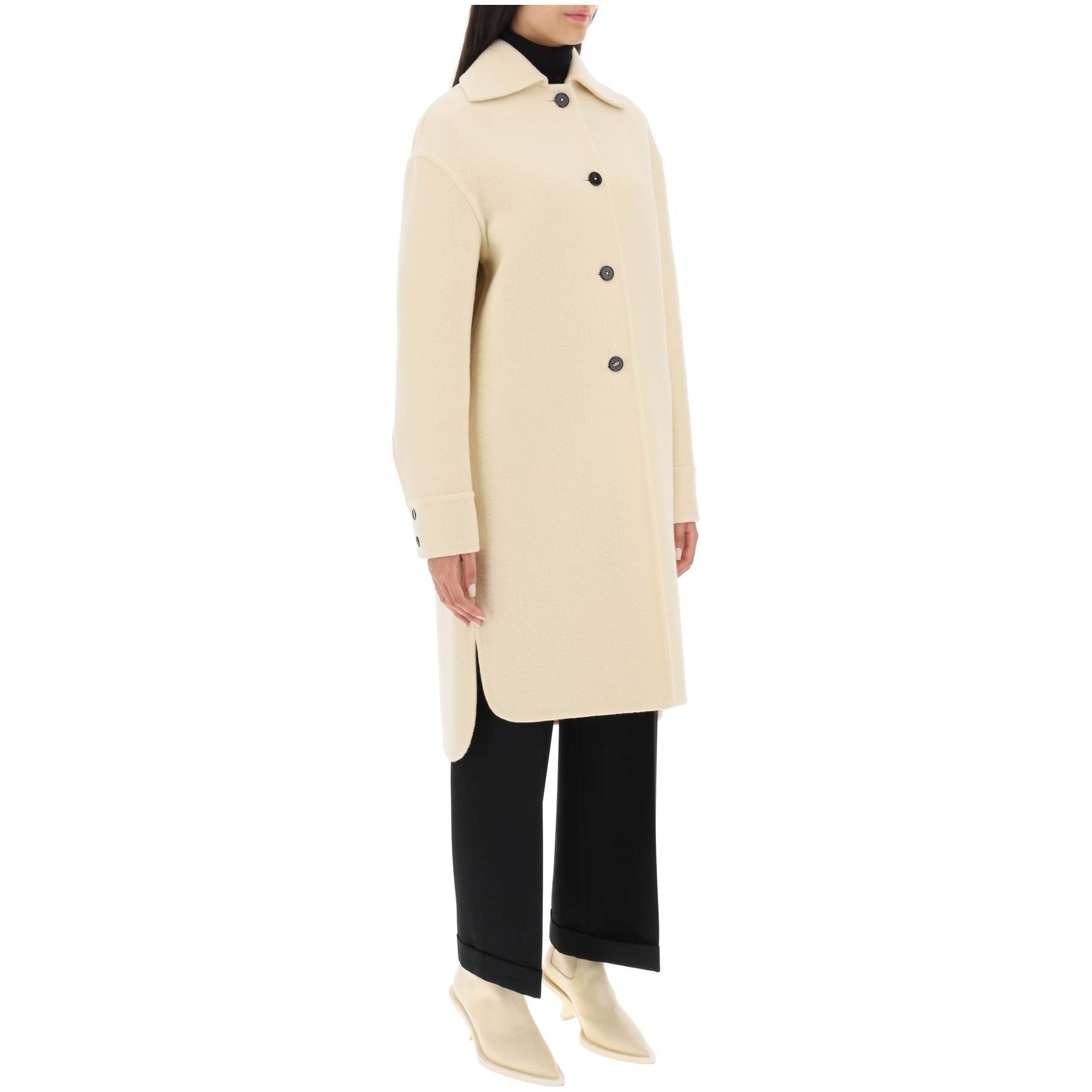 Deconstructed Coat In Virgin Wool