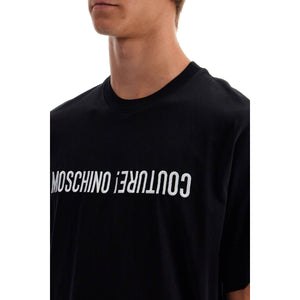 MOSCHINO-Upside Down Logo Organic Cotton T-Shirt -JOHN JULIA.