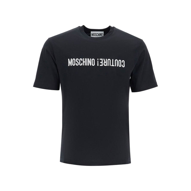 MOSCHINO-Upside Down Logo Organic Cotton T-Shirt -JOHN JULIA.