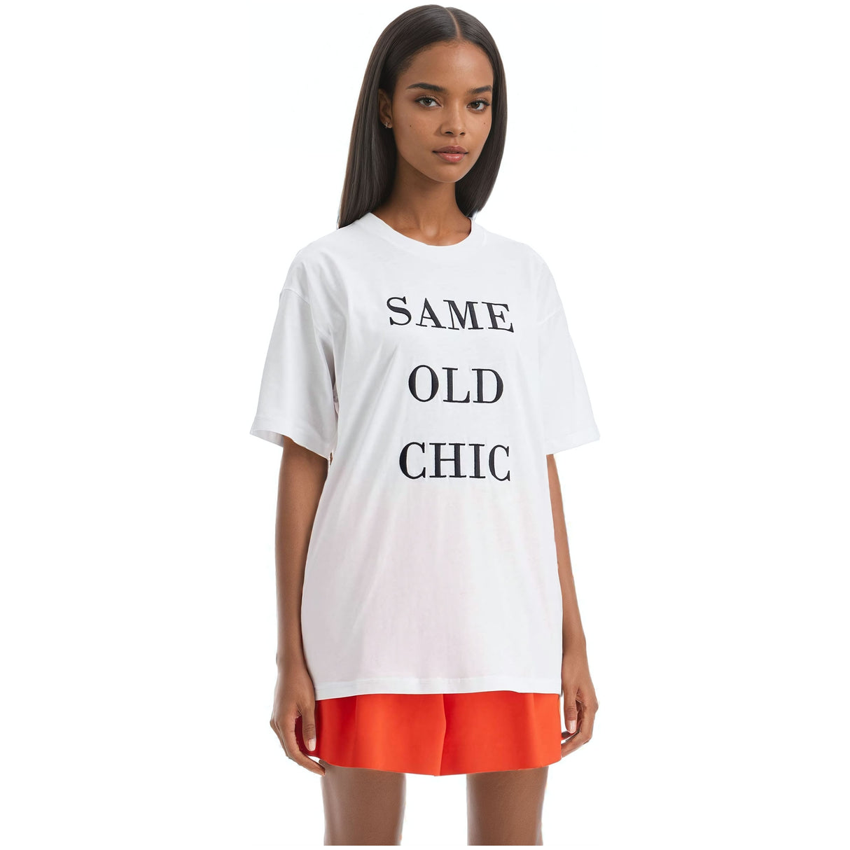 MOSCHINO-Same Old Chic Organic Cotton T-Shirt -JOHN JULIA.