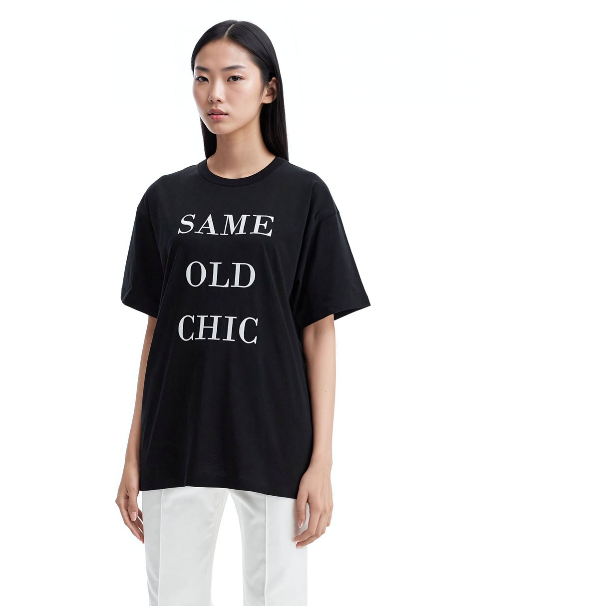 MOSCHINO-Same Old Chic Organic Cotton T-Shirt -JOHN JULIA.