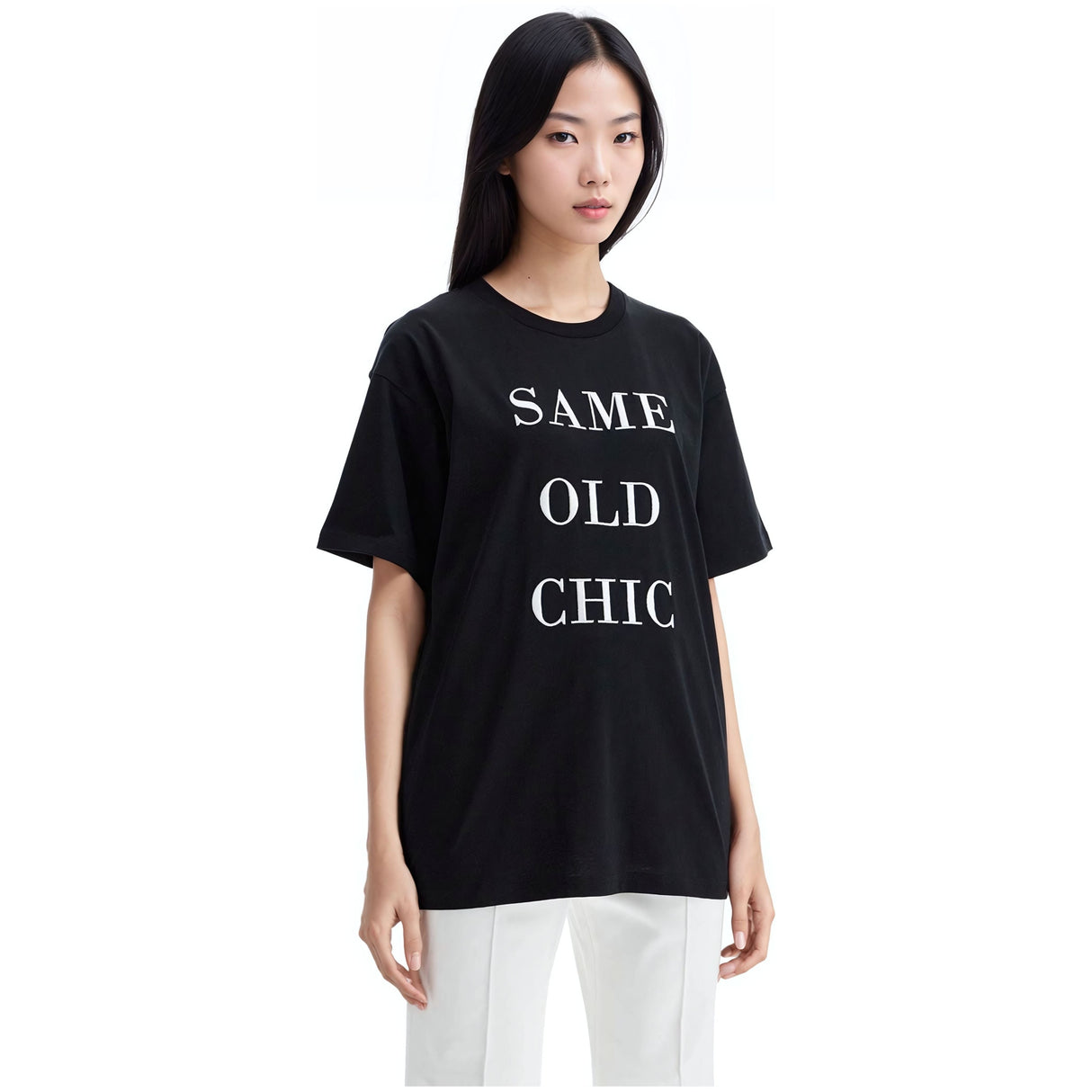 MOSCHINO-Same Old Chic Organic Cotton T-Shirt -JOHN JULIA.