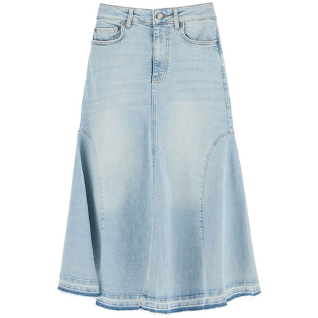 GANNI-Flared Denim Skirt. -JOHN JULIA.