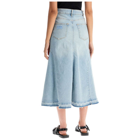 GANNI-Flared Denim Skirt. -JOHN JULIA.