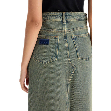 Organic Heavy Maxi Denim Skirt.