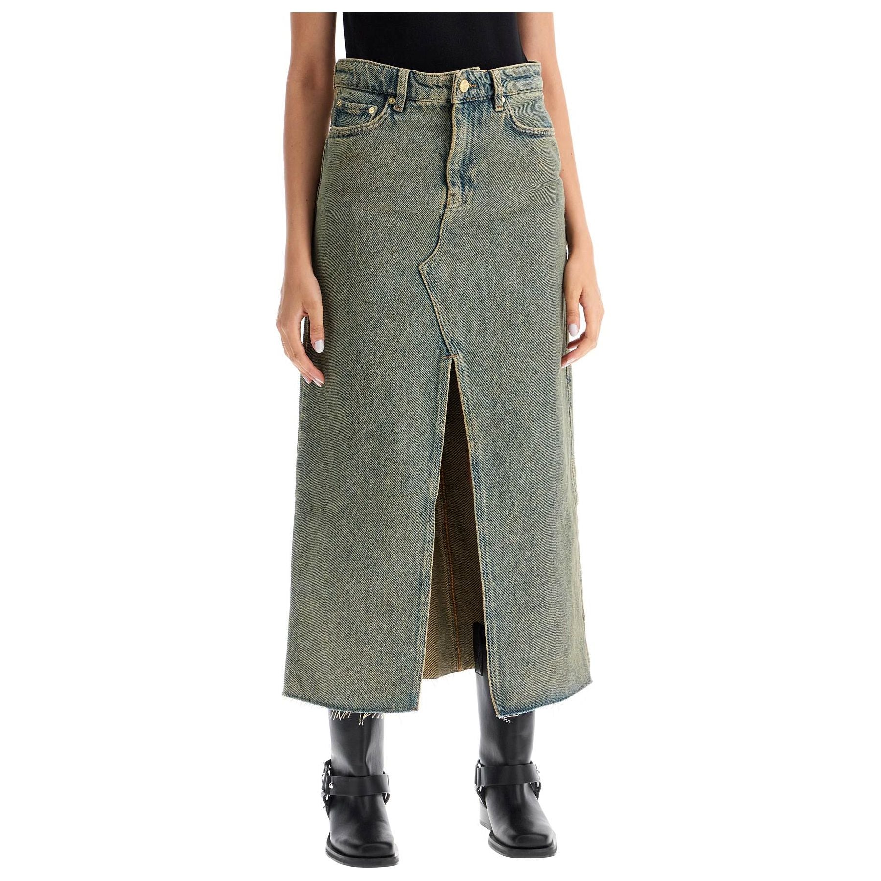 Organic Heavy Maxi Denim Skirt