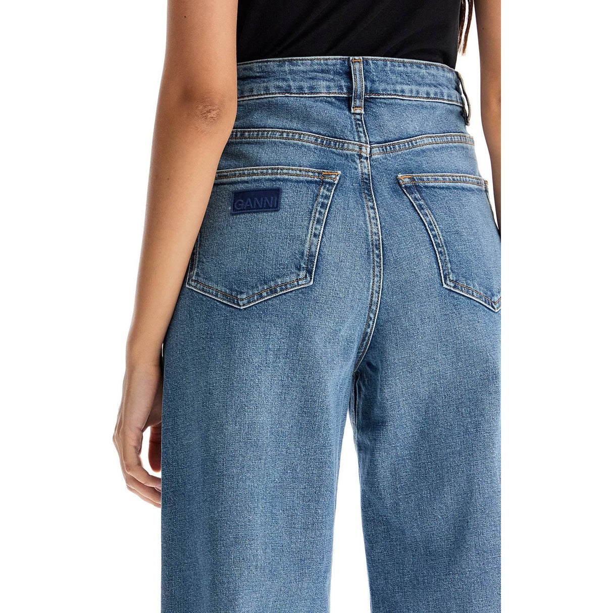 GANNI-Stretch Denim Andi Jeans In Italian -JOHN JULIA.