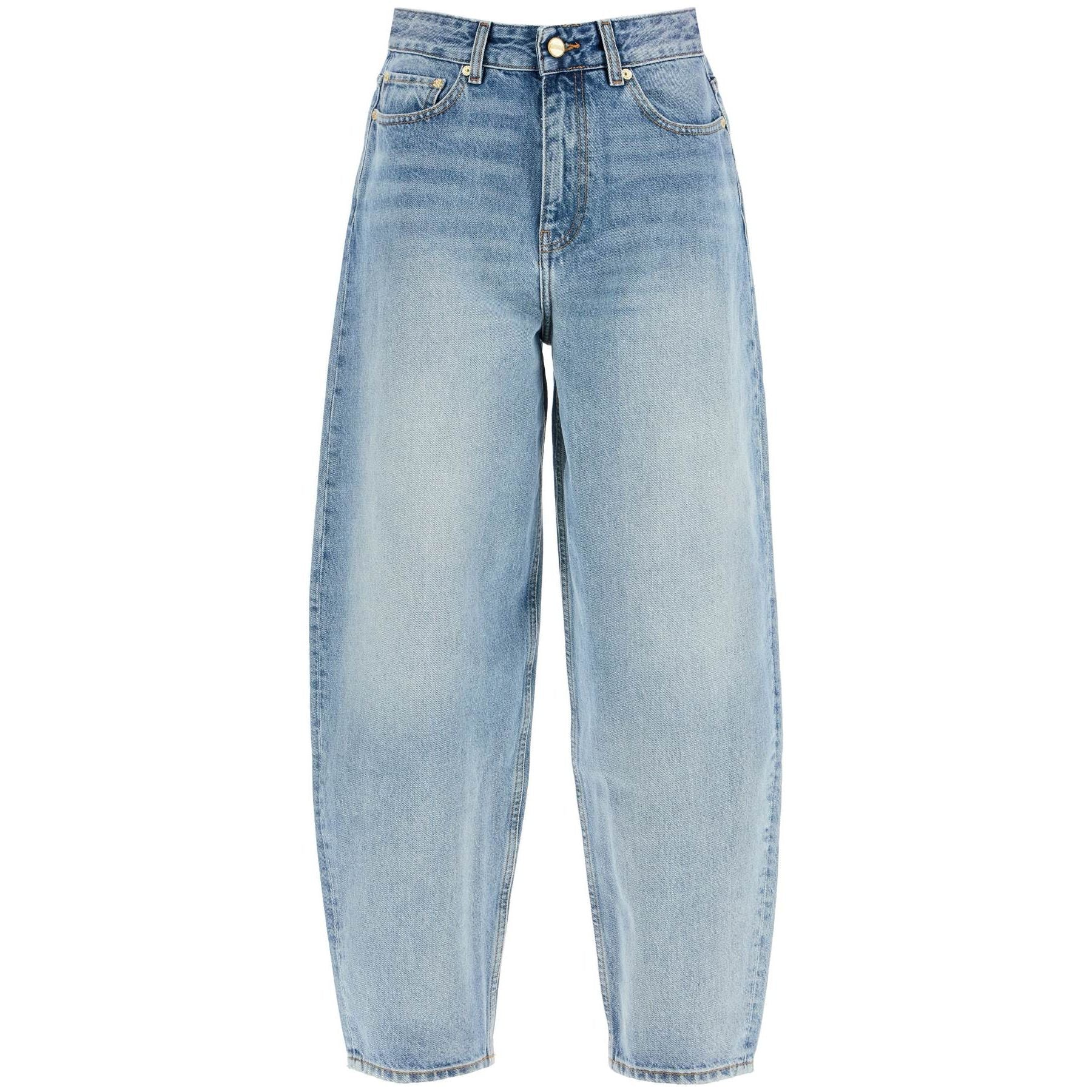 GANNI-Organic Denim Tapered Jeans In Eight -JOHN JULIA.