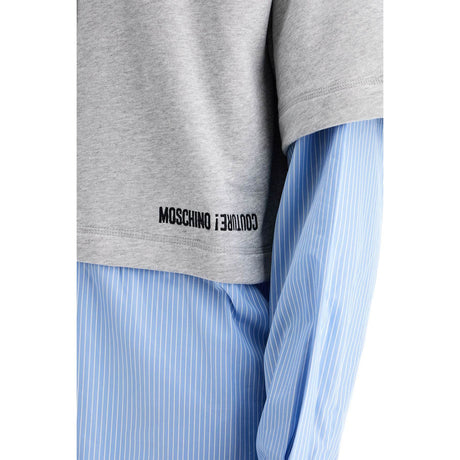 MOSCHINO-Hybrid Sweatshirt With Shirt Bottom -JOHN JULIA.