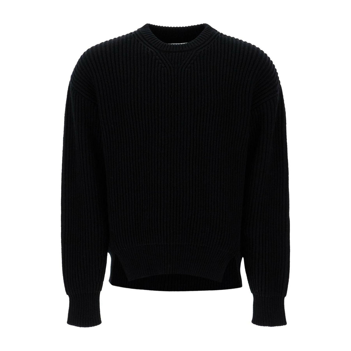 Ribbed Wool Knit Sweater.