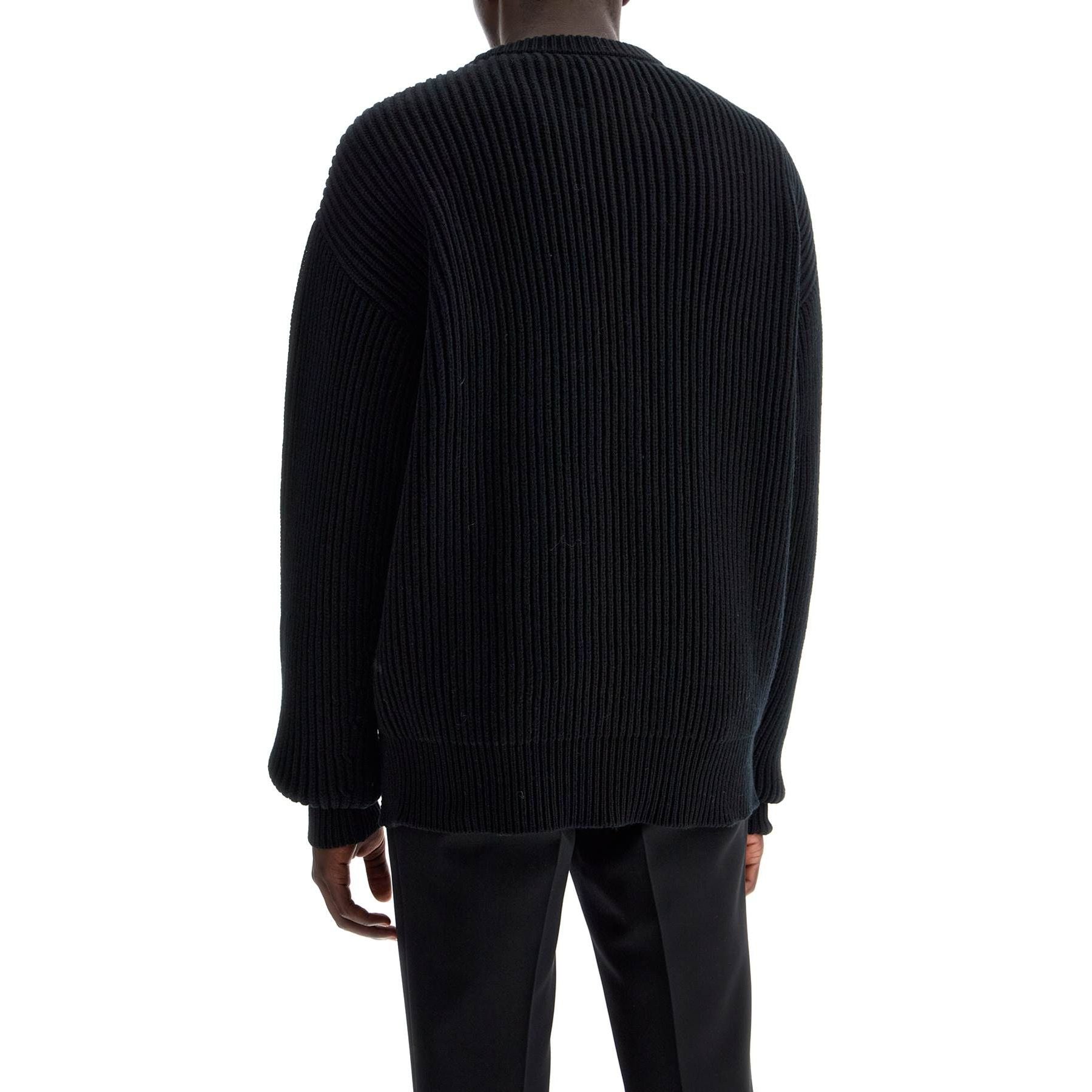 Ribbed Wool Knit Sweater