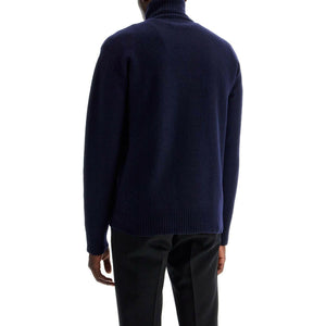 High-Neck Merino Wool Sweater.