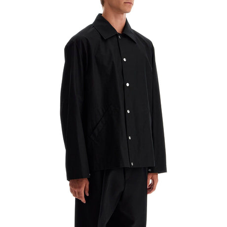 JIL SANDER-Cotton Logo Overshirt With -JOHN JULIA.