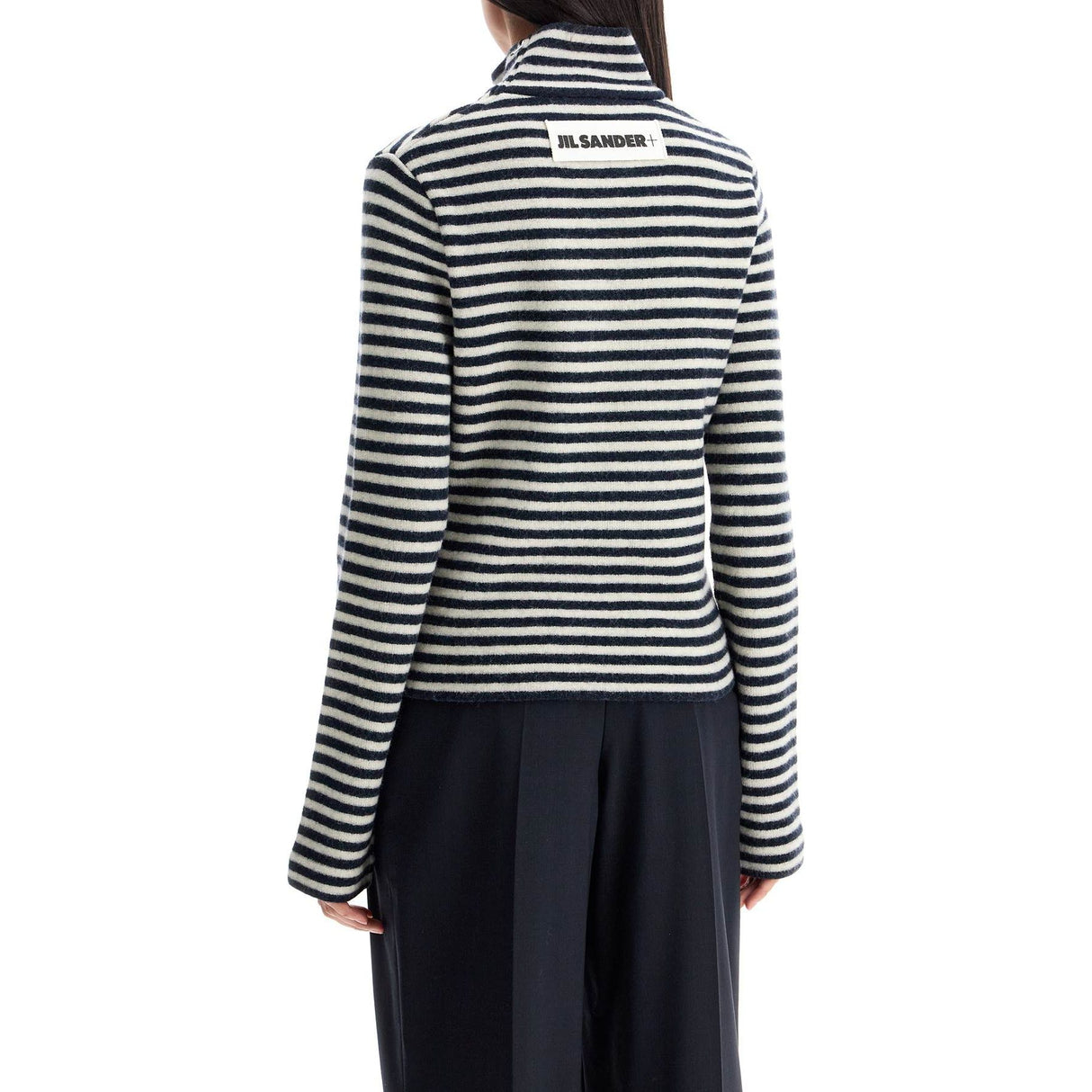 Striped Boiled Wool Sweater