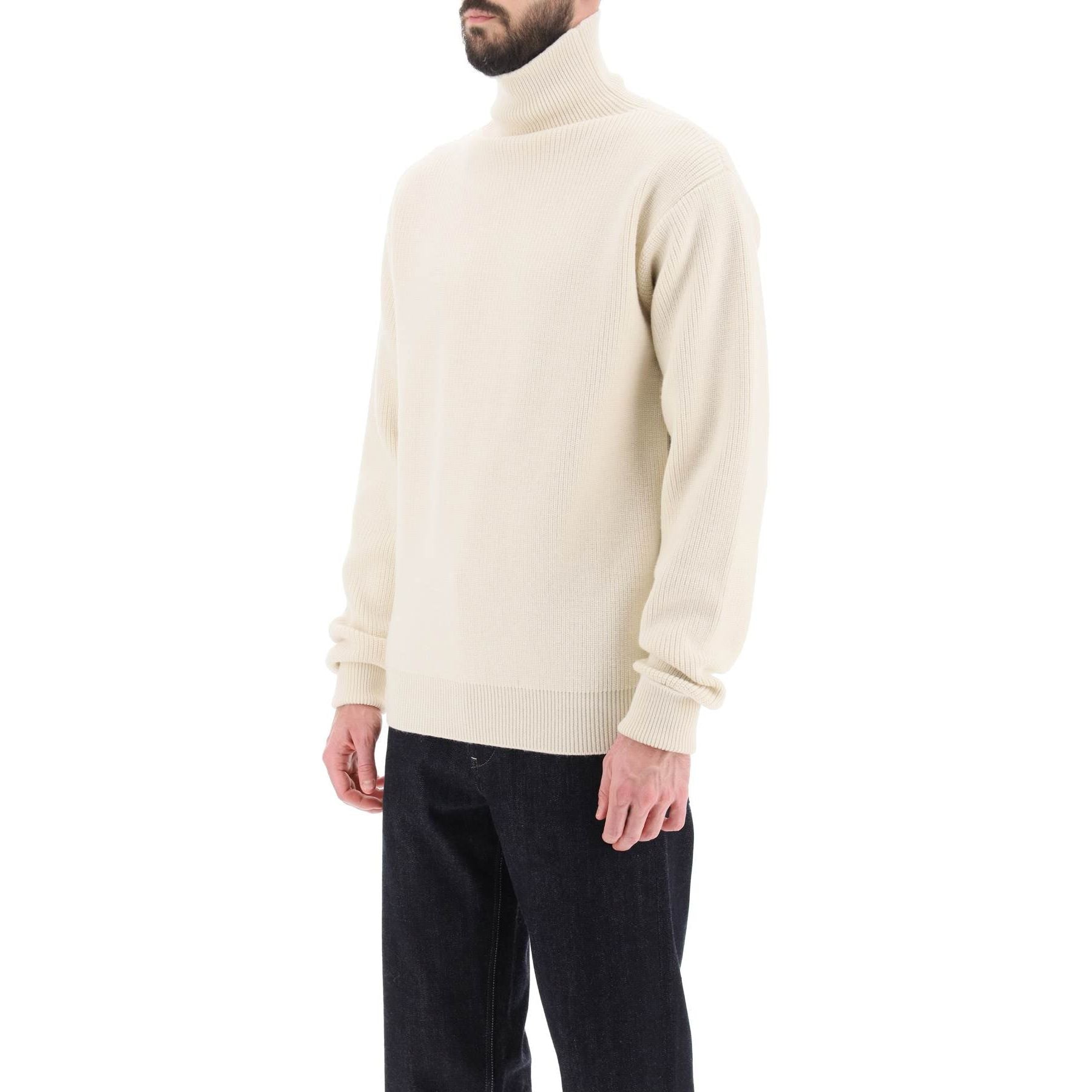 Side Zip High Neck Sweater