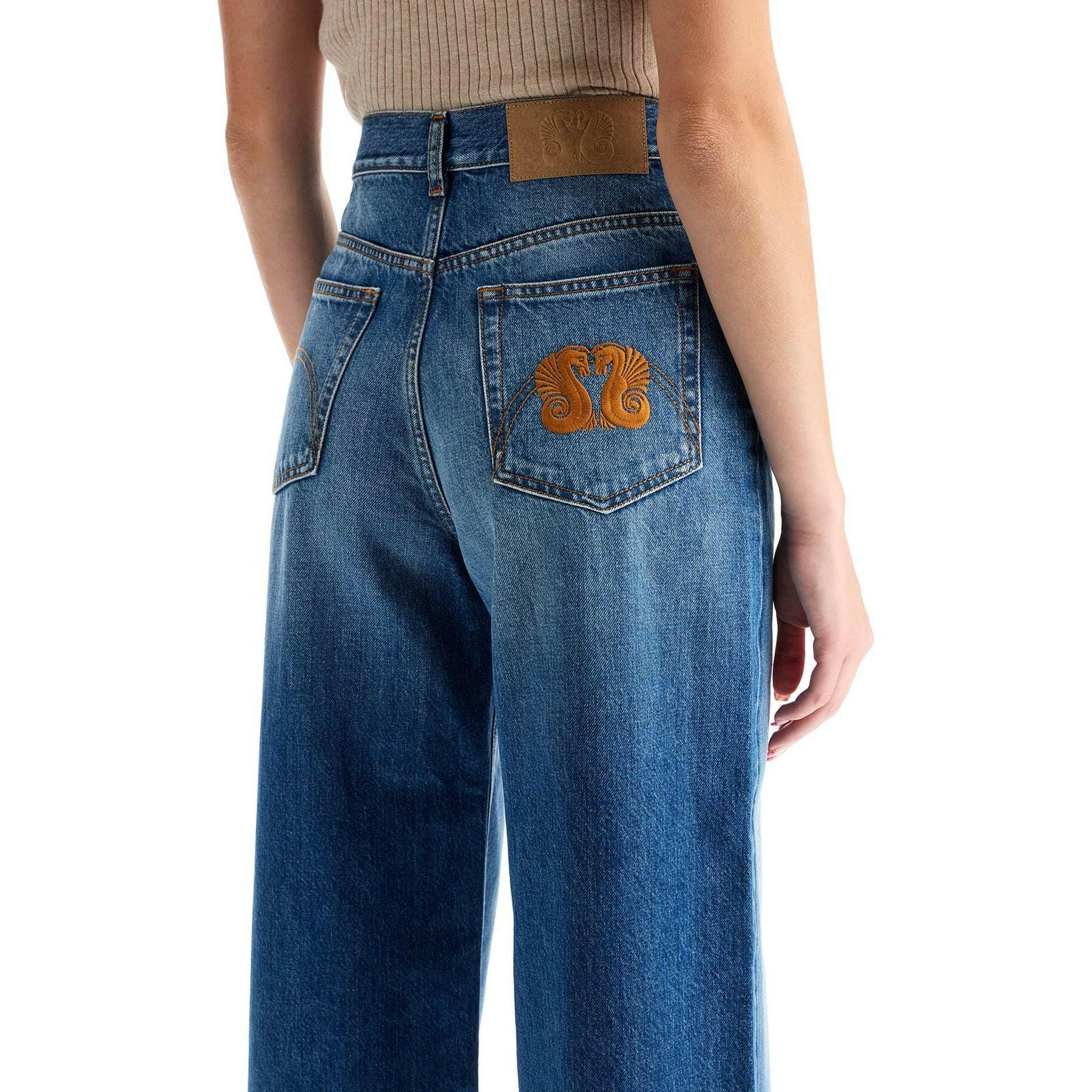 Norico High-Rise Straight-Cut Jeans.