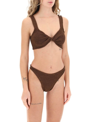 Metallic Effect Bikini Set-HUNZA G-JOHN JULIA