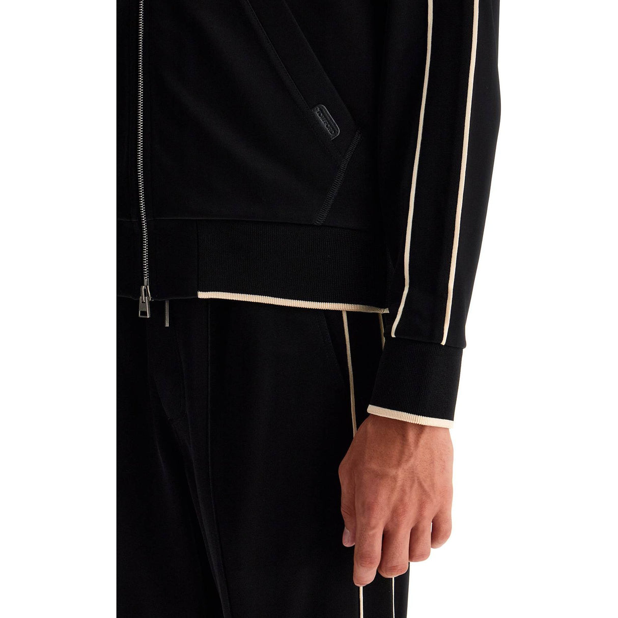 TOM FORD-"V Neck Viscose Zip Up -JOHN JULIA.