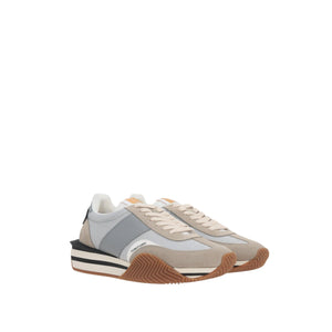 James Suede Lycra Sneakers-TOM FORD-JOHN JULIA