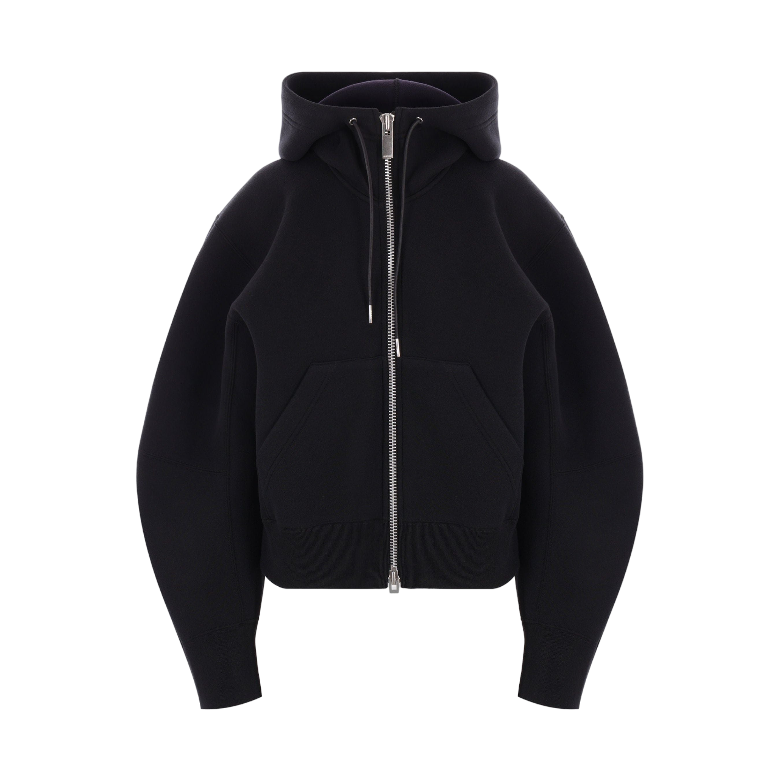 Jersey Full-zip Hoodie-SACAI-JOHN JULIA