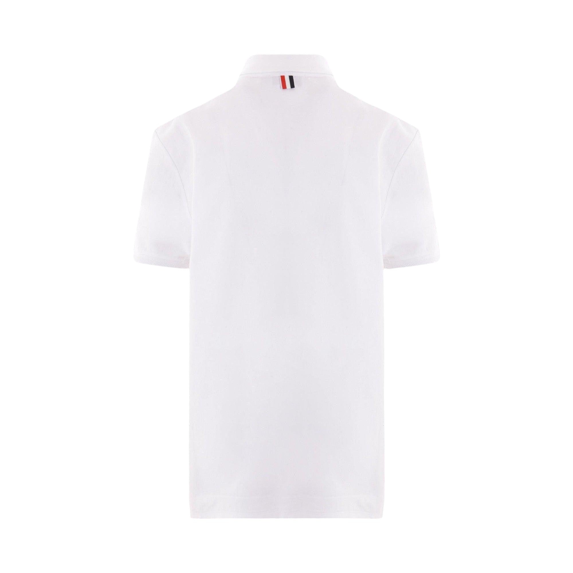 Jersey Polo Shirt-THOM BROWNE-JOHN JULIA