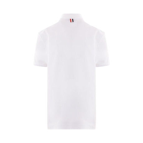 Jersey Polo Shirt-THOM BROWNE-JOHN JULIA