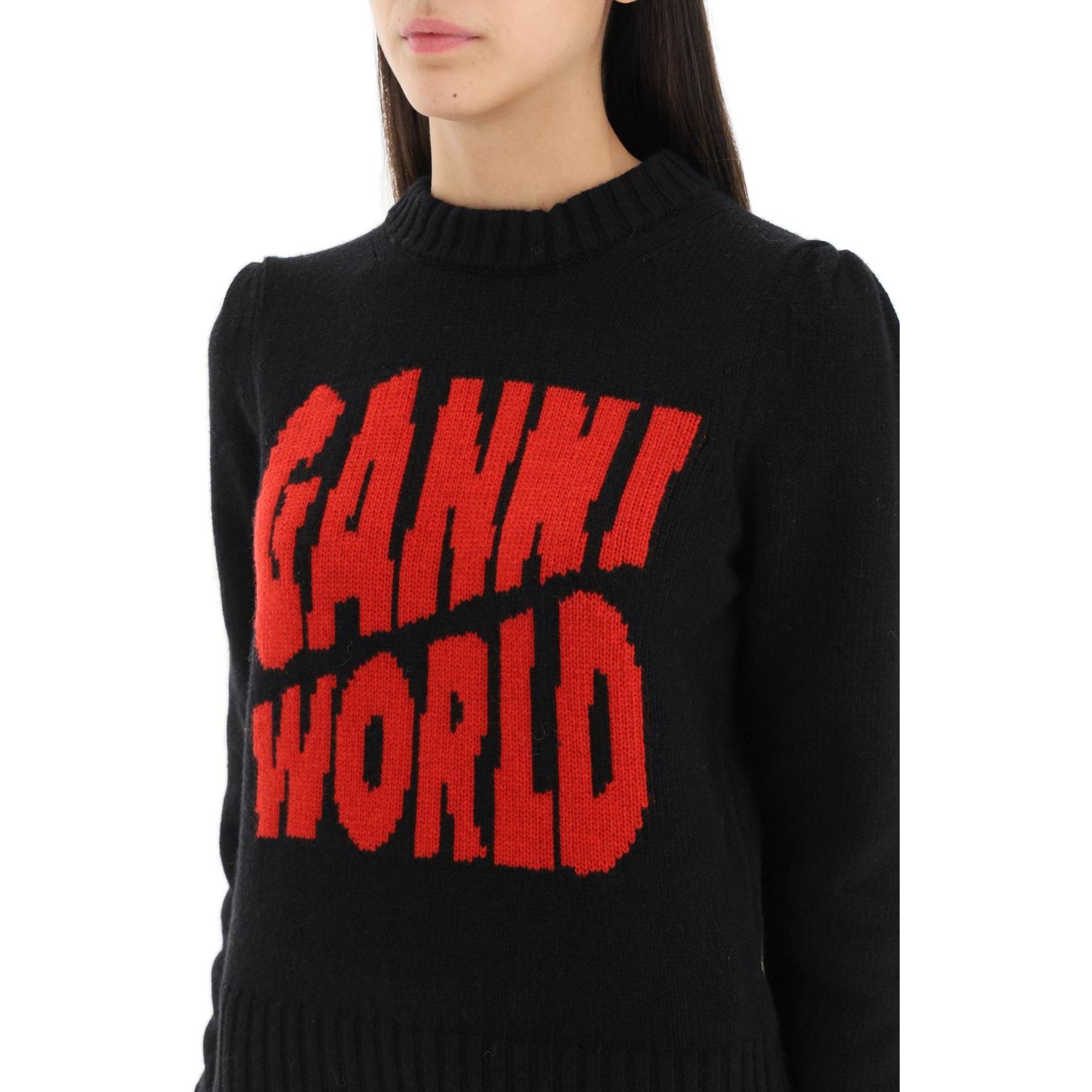Ganni World Recycled Wool-Blend Sweater