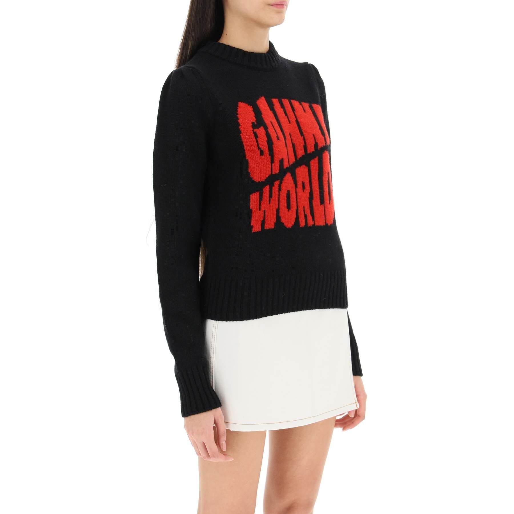 Ganni World Recycled Wool-Blend Sweater