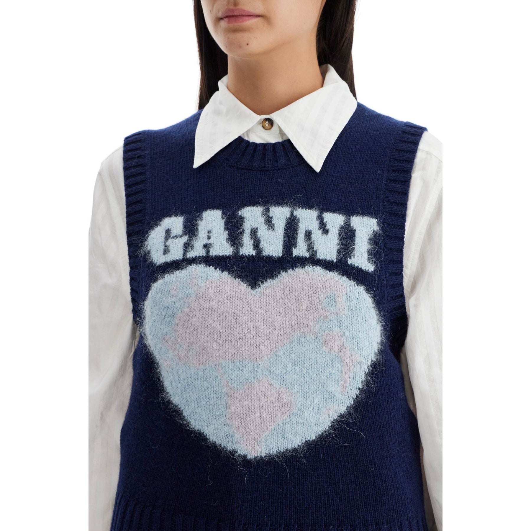 Jacquard Heart Knit Vest