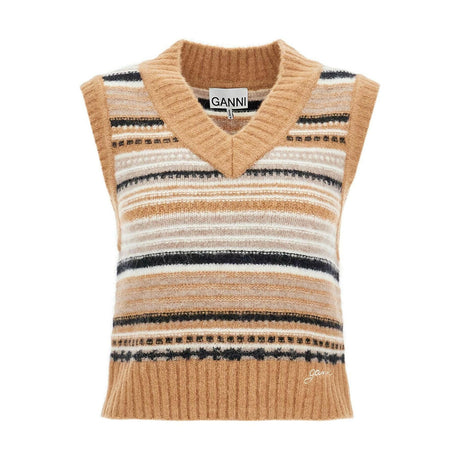 Ultra Soft Striped Knit Vest.