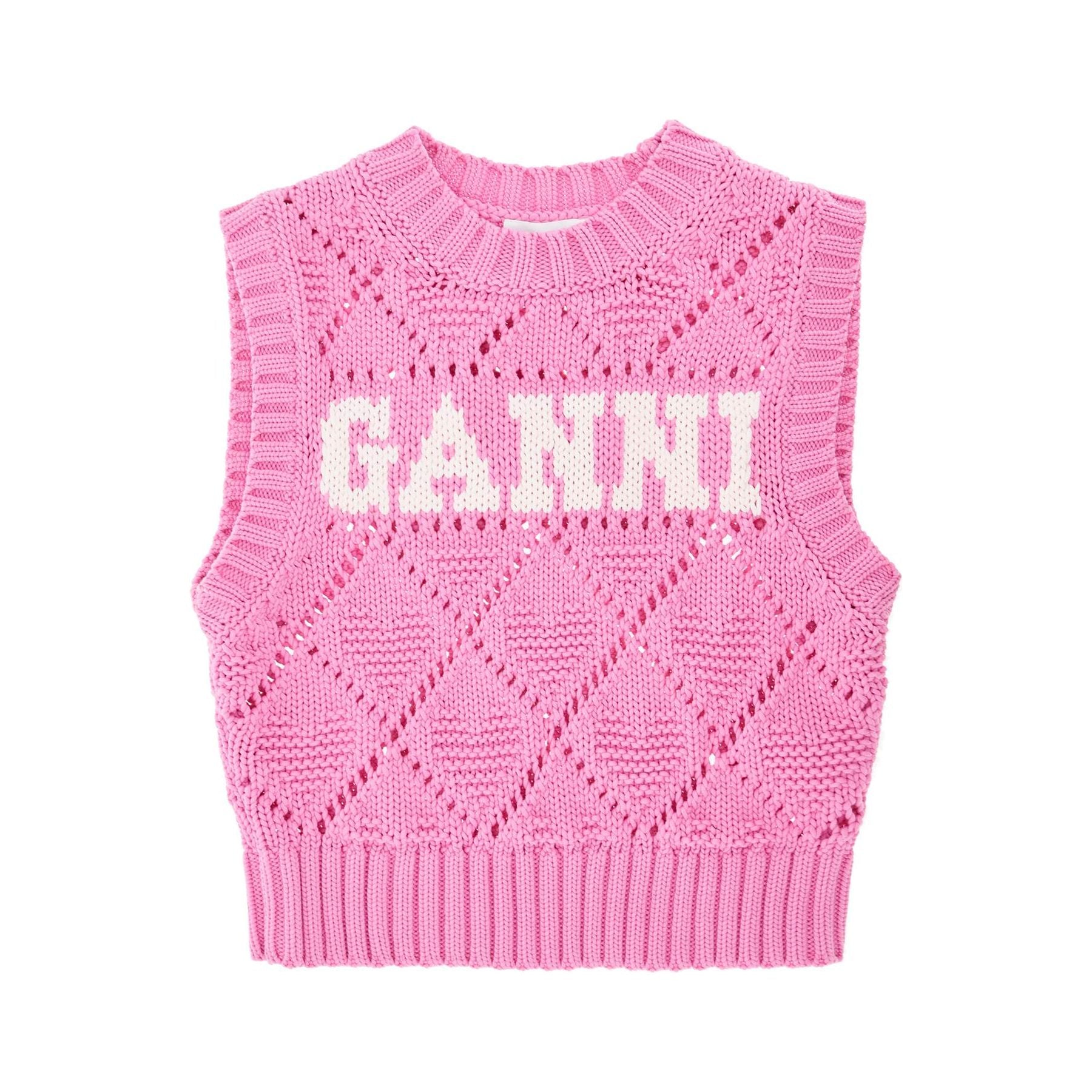 Knitted Logo Vest In Seven