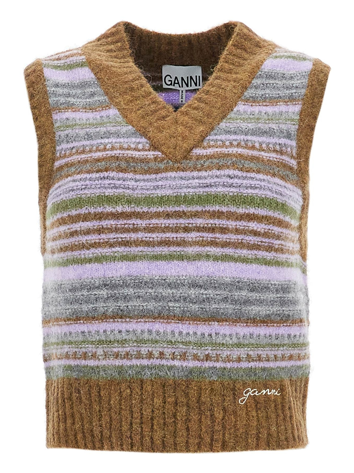 Striped Knit Vest-Ganni-JOHN JULIA