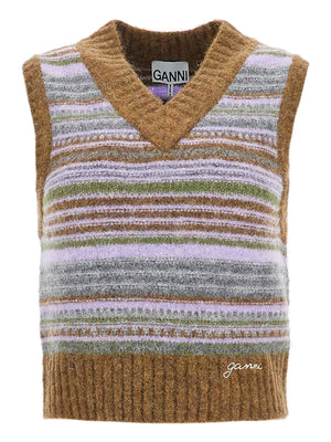 Striped Knit Vest-Ganni-JOHN JULIA