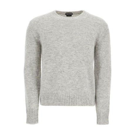 Brushed Alpaca Crewneck Sweater.