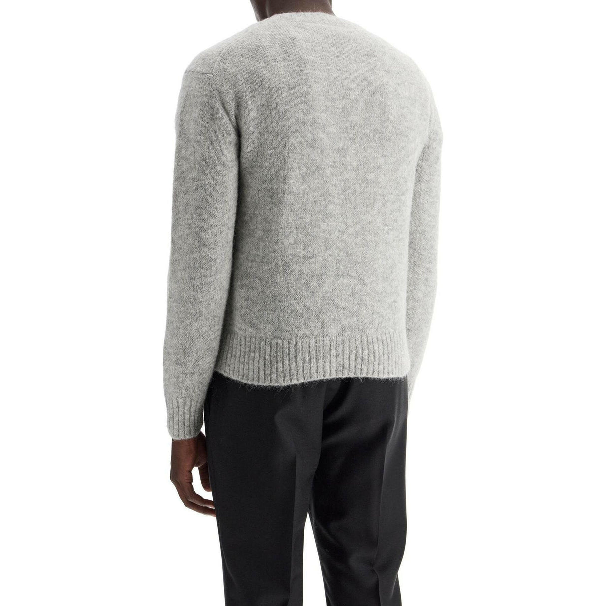 Brushed Alpaca Crewneck Sweater.