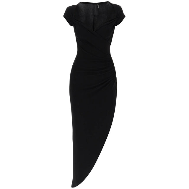 Midi Dress With Side Ruch