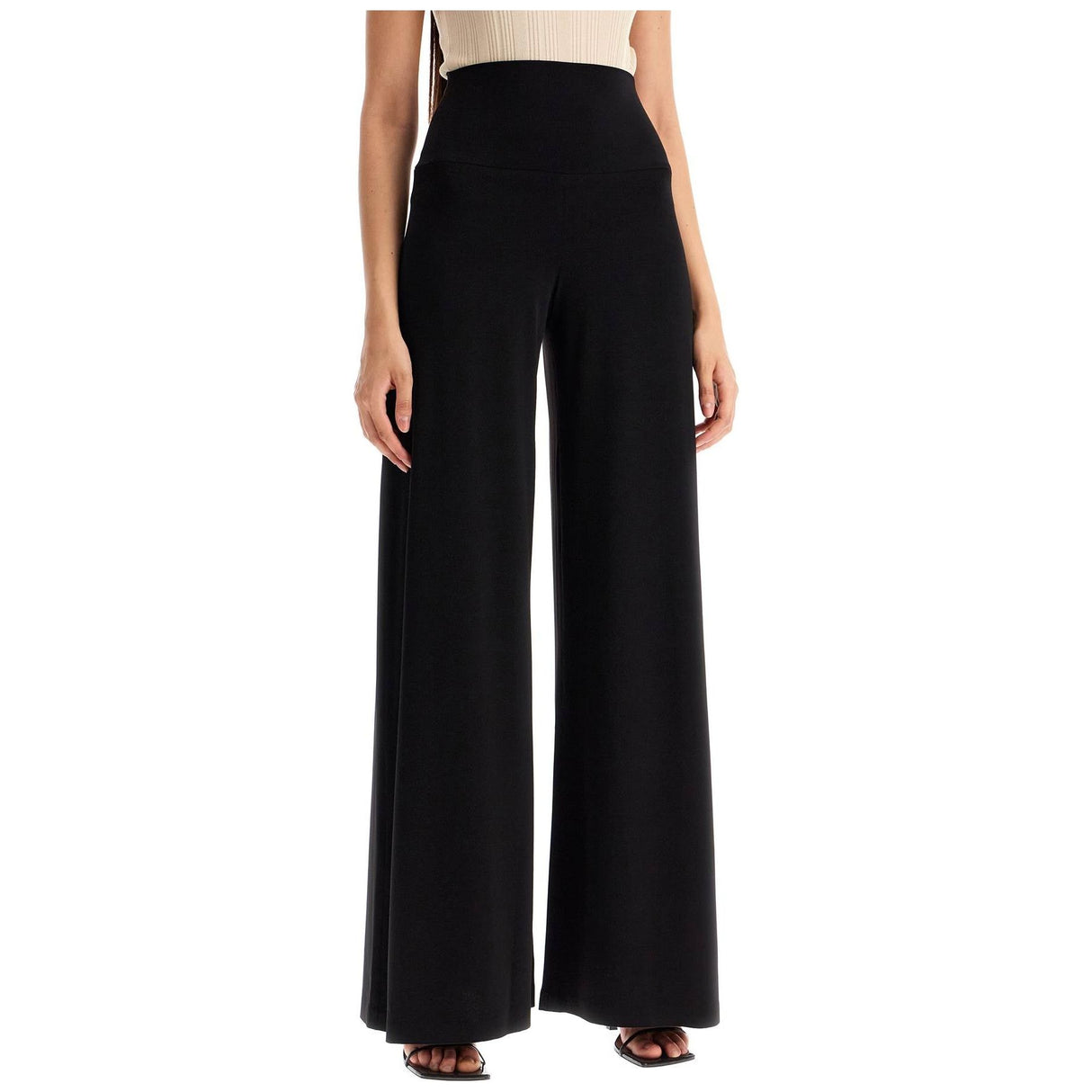 Wide-Leg Poly Lycra Pants