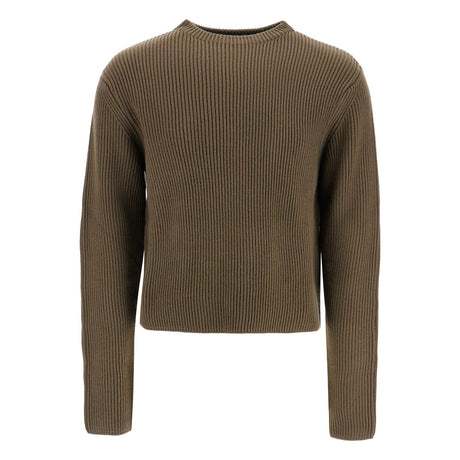 Ribbed Wool Pullover Sweater