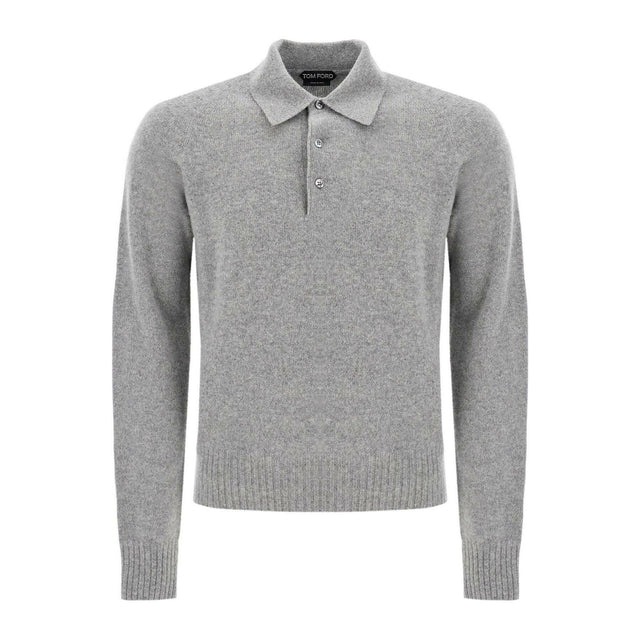 Seamless Cashmere Long-Sleeved Polo.